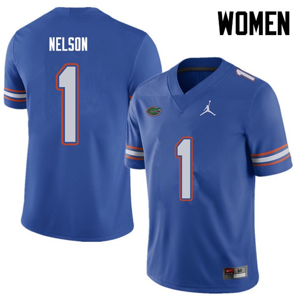 Jordan Brand Women #1 Reggie Nelson Florida Gators College Football Jersey Royal